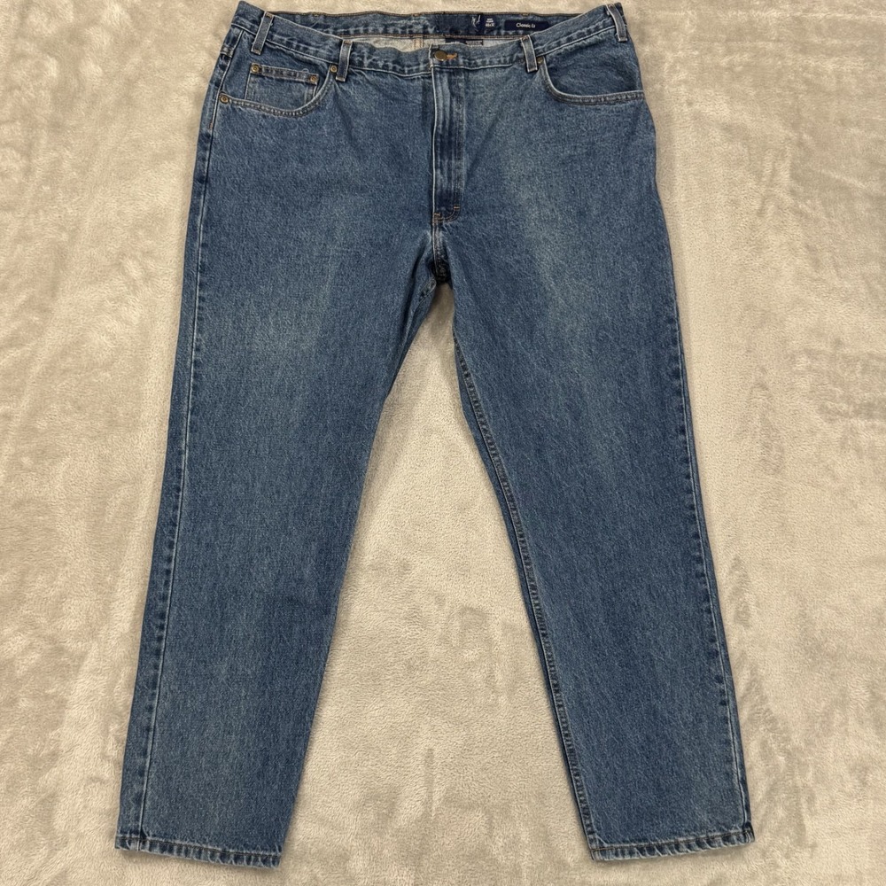 Vintage Eddie Bauer Jeans Mens 46x32 Blue Relaxed Classic Made In USA 80s 90s